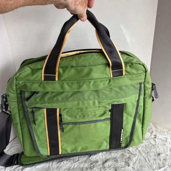 Puma Green Messenger Large Bag with Black and Yellow Accents - Picture 14 of 17